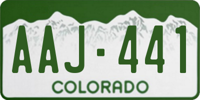 CO license plate AAJ441