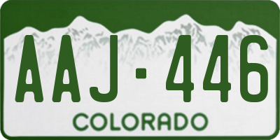 CO license plate AAJ446