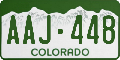 CO license plate AAJ448