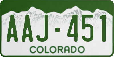 CO license plate AAJ451