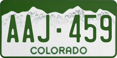 CO license plate AAJ459