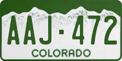 CO license plate AAJ472