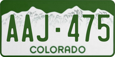 CO license plate AAJ475