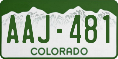 CO license plate AAJ481