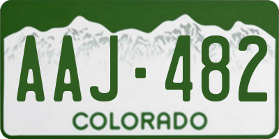 CO license plate AAJ482