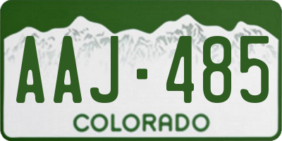 CO license plate AAJ485
