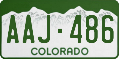 CO license plate AAJ486