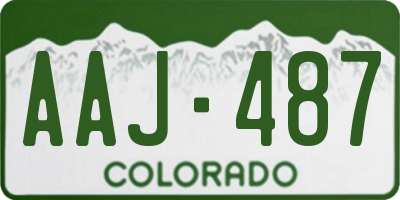 CO license plate AAJ487