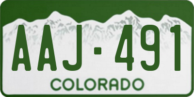 CO license plate AAJ491