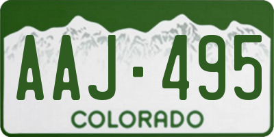 CO license plate AAJ495