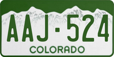 CO license plate AAJ524
