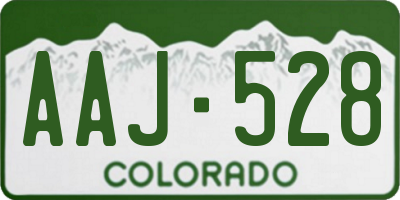 CO license plate AAJ528