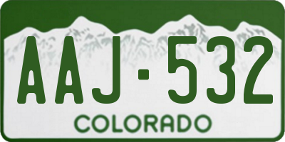 CO license plate AAJ532
