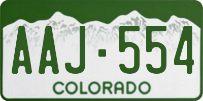 CO license plate AAJ554