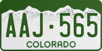 CO license plate AAJ565