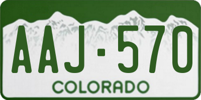CO license plate AAJ570