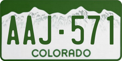 CO license plate AAJ571