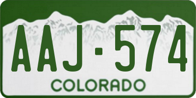 CO license plate AAJ574