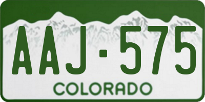 CO license plate AAJ575
