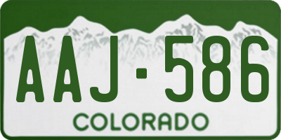 CO license plate AAJ586