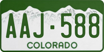 CO license plate AAJ588