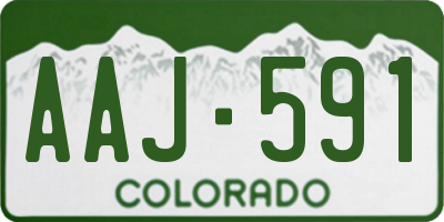 CO license plate AAJ591