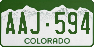 CO license plate AAJ594