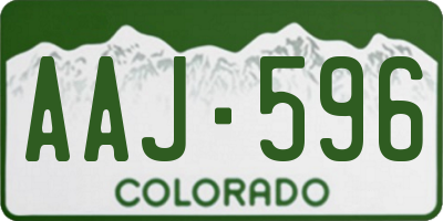 CO license plate AAJ596