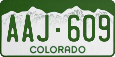 CO license plate AAJ609