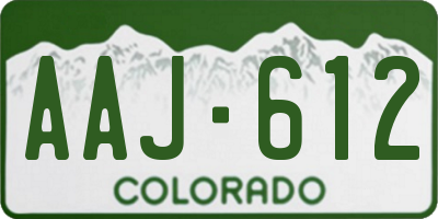 CO license plate AAJ612
