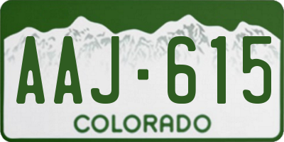 CO license plate AAJ615