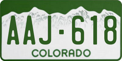 CO license plate AAJ618