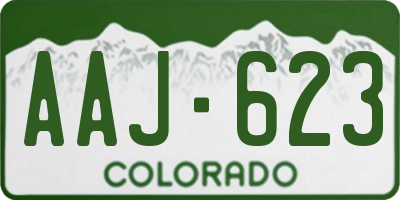 CO license plate AAJ623