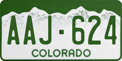 CO license plate AAJ624