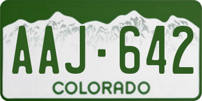 CO license plate AAJ642