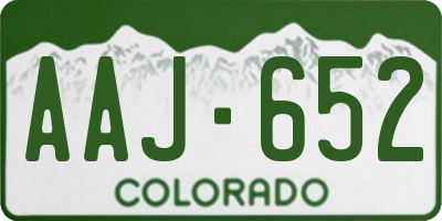 CO license plate AAJ652