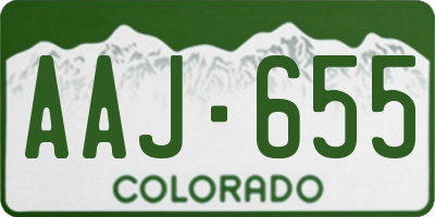 CO license plate AAJ655