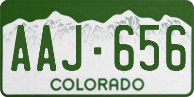 CO license plate AAJ656