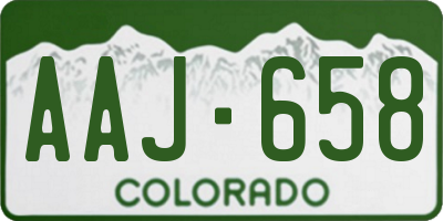 CO license plate AAJ658