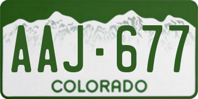 CO license plate AAJ677