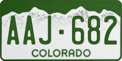 CO license plate AAJ682
