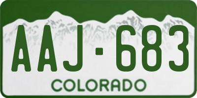 CO license plate AAJ683