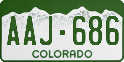 CO license plate AAJ686