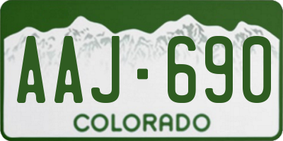 CO license plate AAJ690