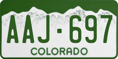 CO license plate AAJ697