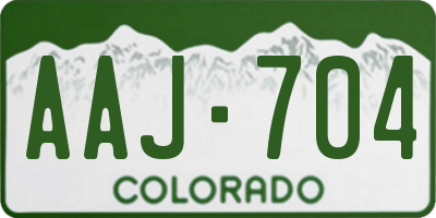 CO license plate AAJ704