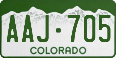 CO license plate AAJ705