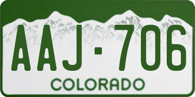 CO license plate AAJ706