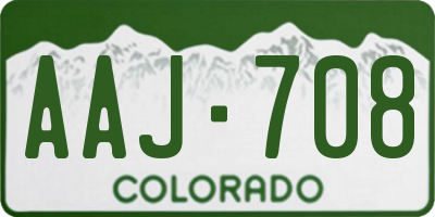 CO license plate AAJ708