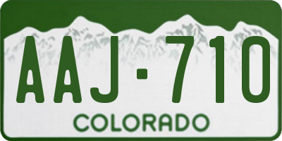 CO license plate AAJ710